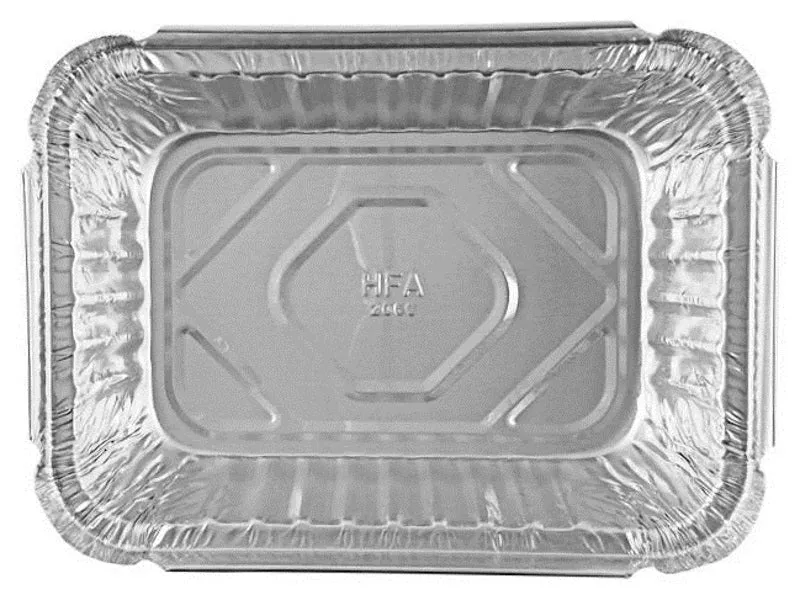 1 1/2 lb. Oblong (Deep) Take-Out Foil Pan w/Board Lid 50/PK