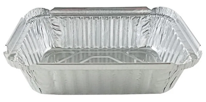 1 1/2 lb. Oblong (Deep) Take-Out Foil Pan w/Board Lid 50/PK