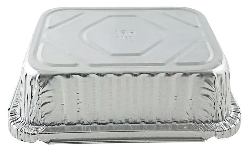 1 1/2 lb. Oblong (Deep) Take-Out Foil Pan w/Board Lid 50/PK