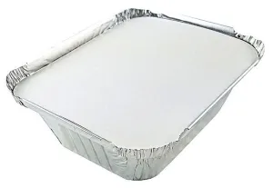 1 lb. Oblong Take-Out Foil Pan w/Board Lid Combo 1000/CS