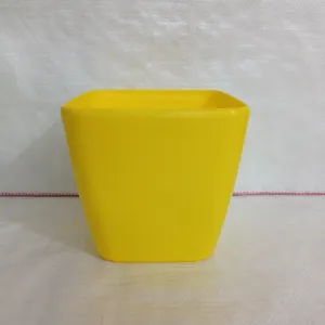 17 cm Yellow Paris Square Pot