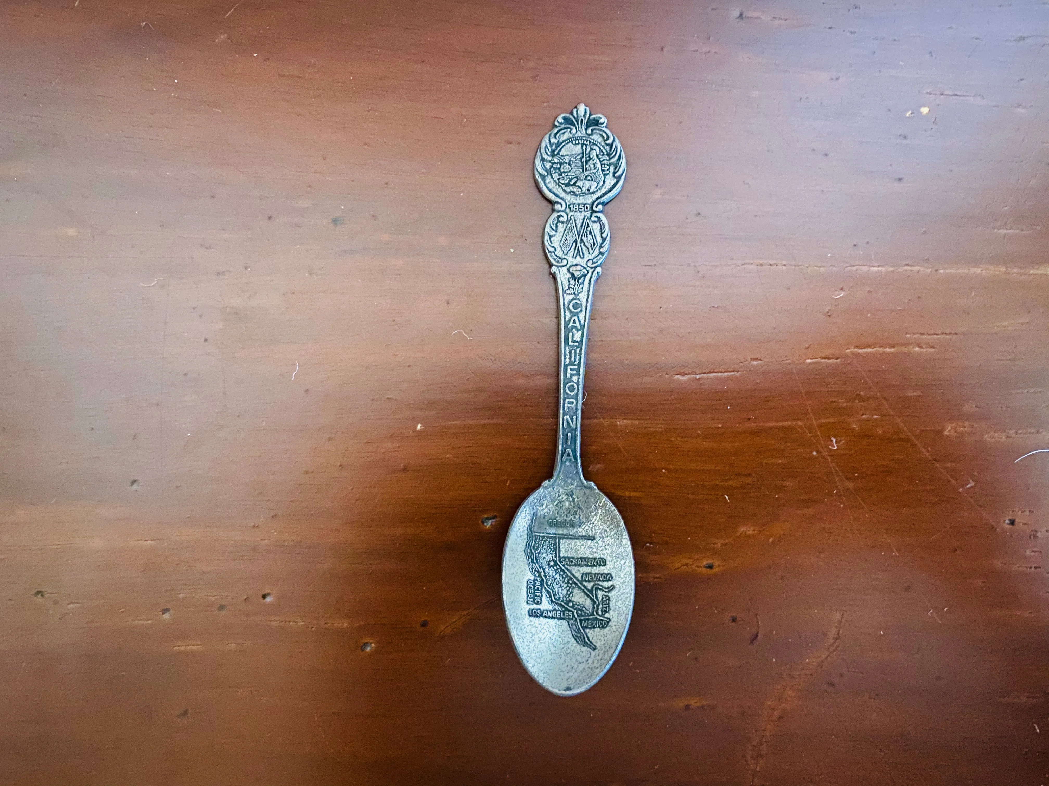 1850 California Heritage Collection American State Silver Tone Collectible Spoon