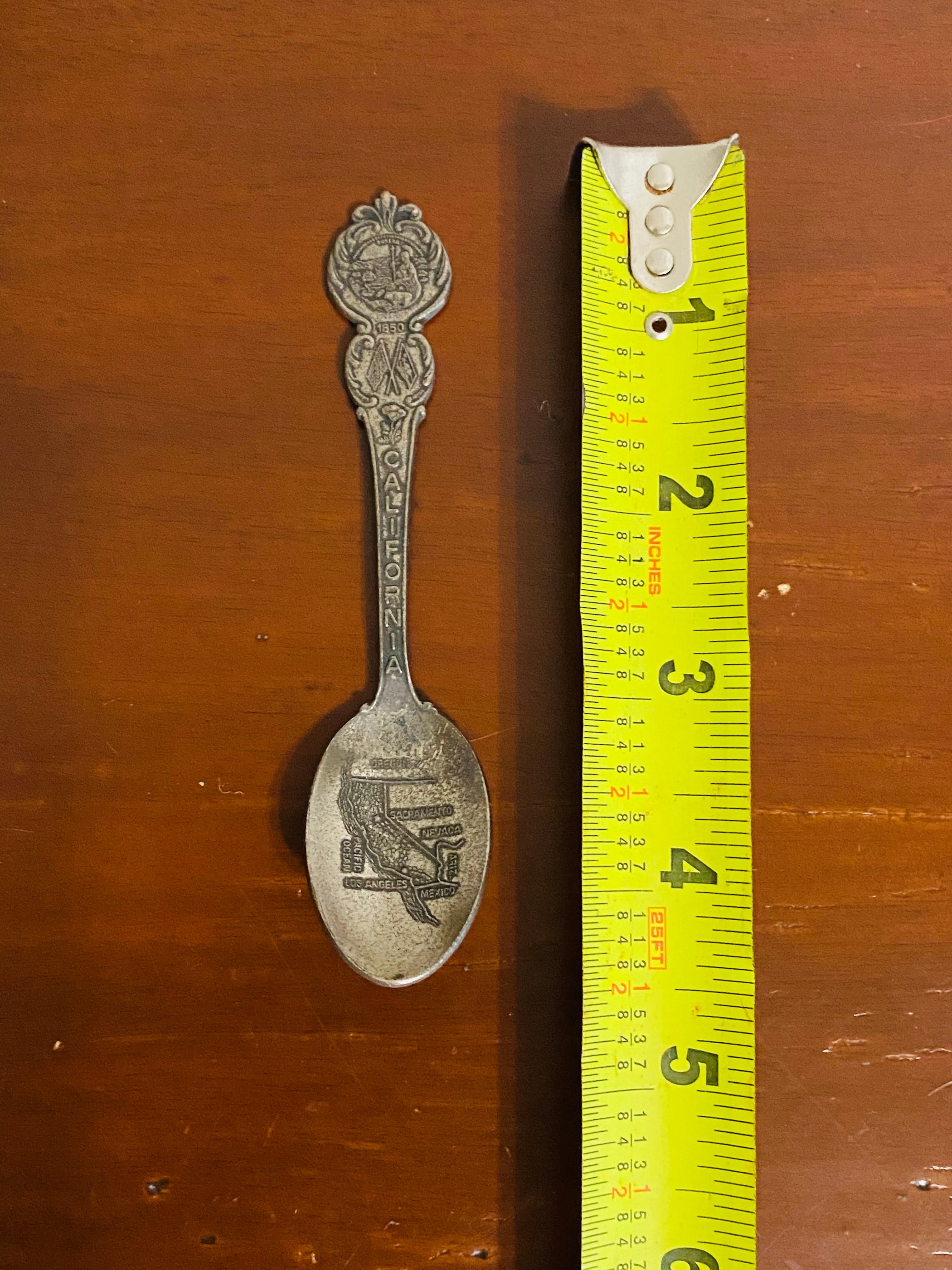 1850 California Heritage Collection American State Silver Tone Collectible Spoon