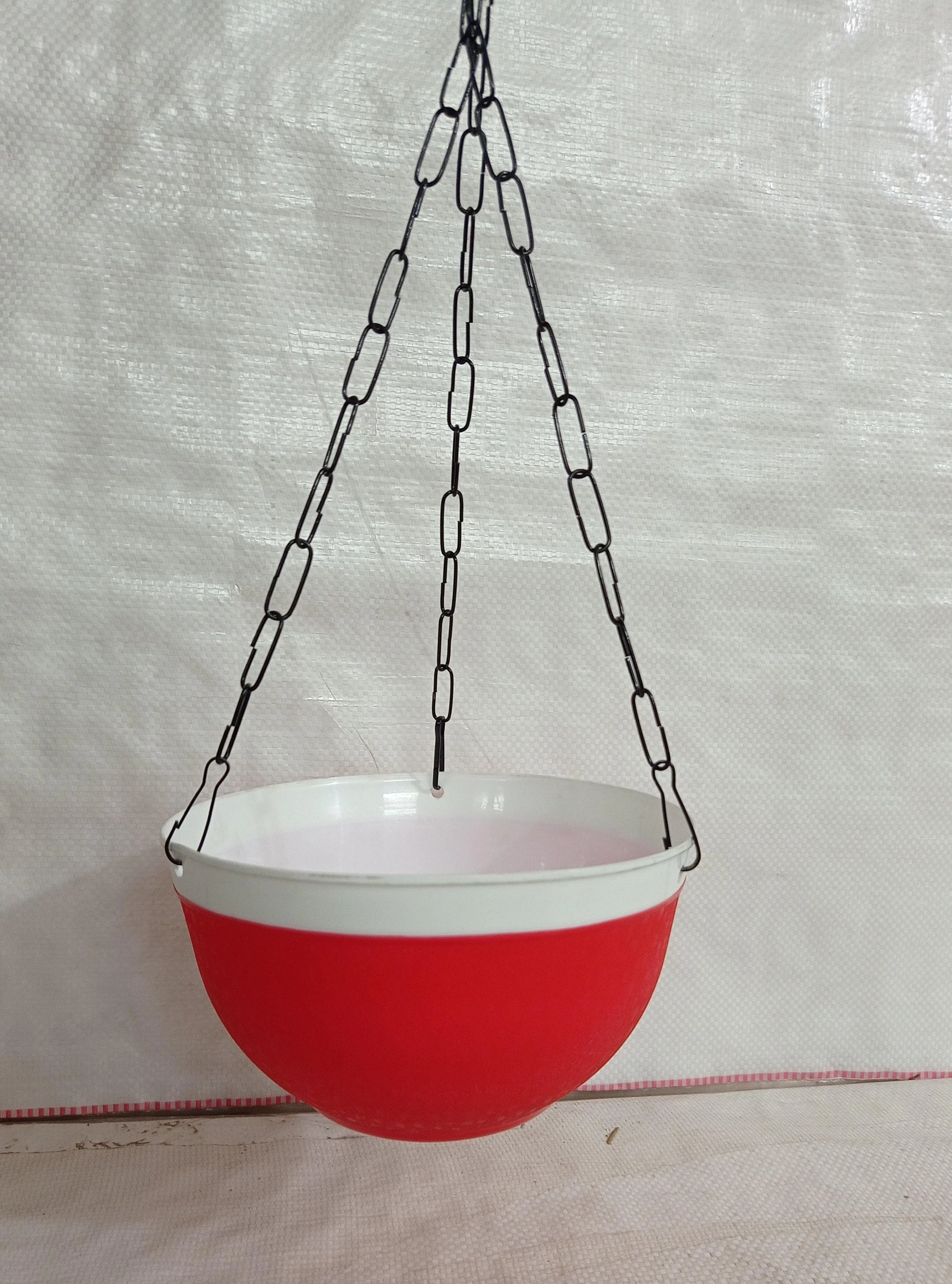 20 cm Double Color Hanging Pot (Red)