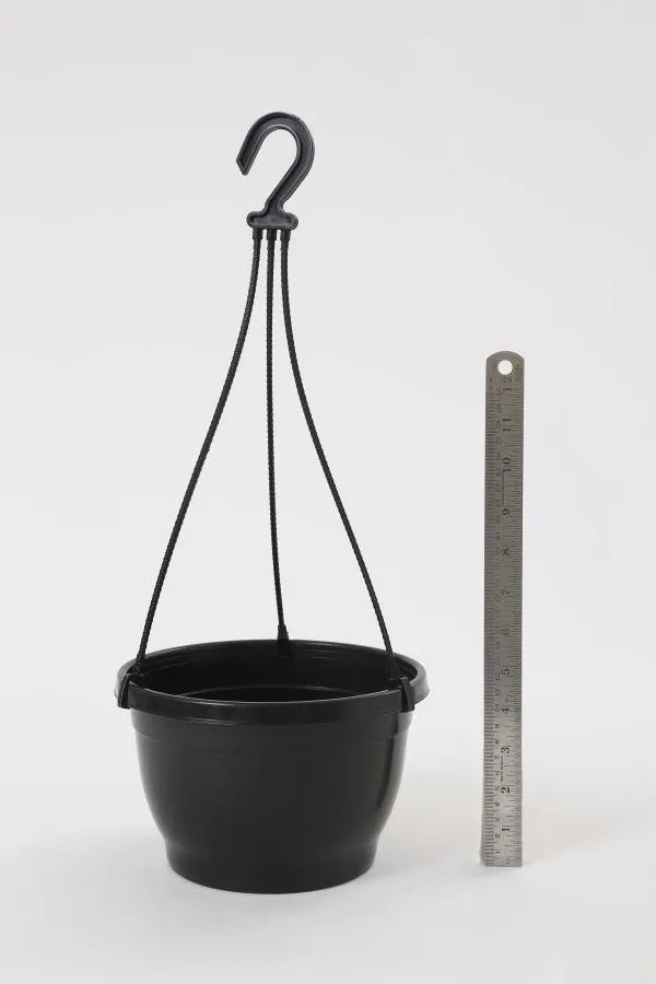 8 Inch Hanging Pot Black