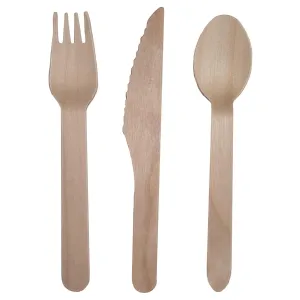 Always Sunny Wooden Cutlery 24pcs