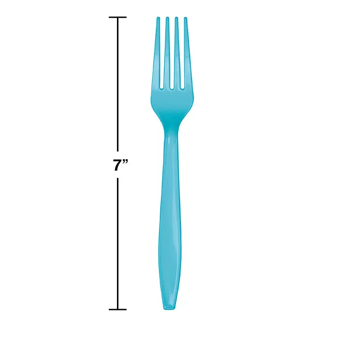 Bermuda Blue Plastic Forks (50/Pkg)