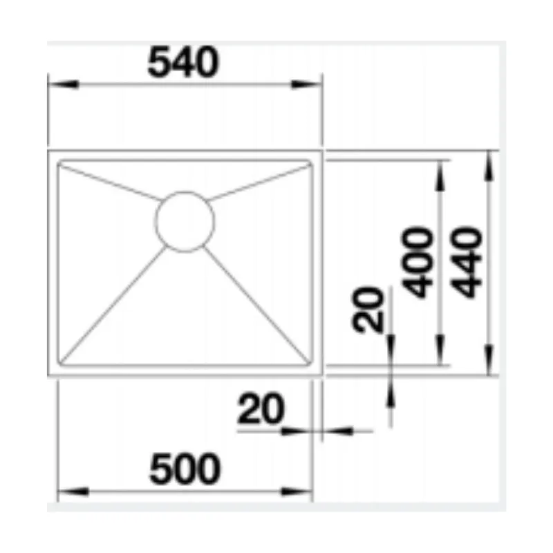 Blanco QUATRUS R15 500-IU Single Bowl Inset / Undermount Sink