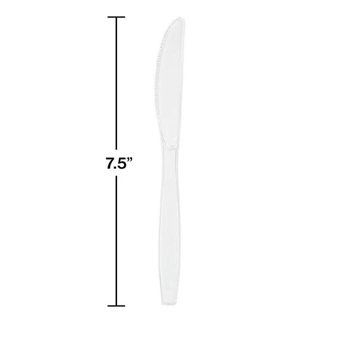 Bulk Clear Bulk Plastic Knives (600 per Case)