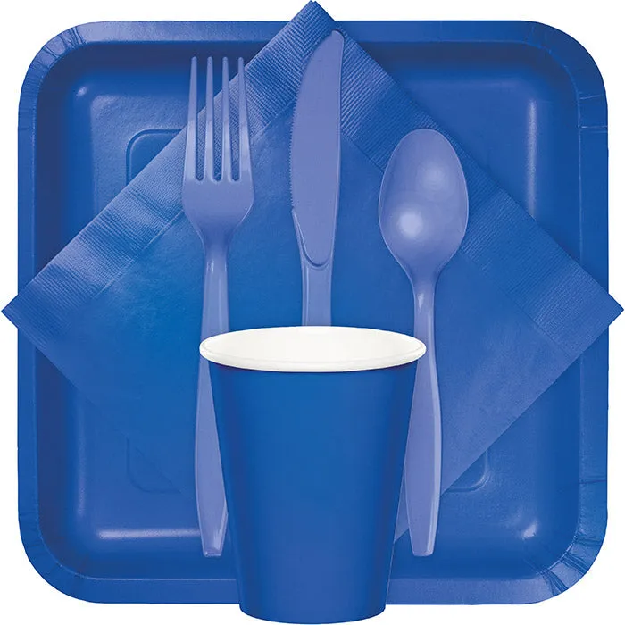 Bulk Cobalt Blue Plastic Spoons (600 per Case)