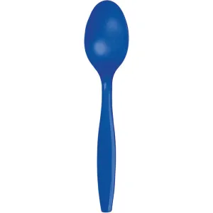 Bulk Cobalt Blue Plastic Spoons (600 per Case)