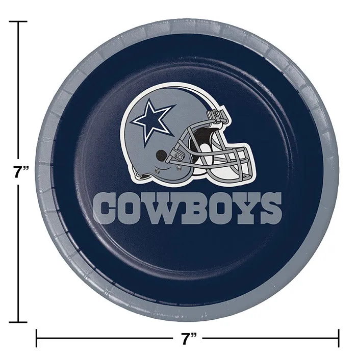 Bulk Dallas Cowboys Paper Dessert Plates (96 per Case)