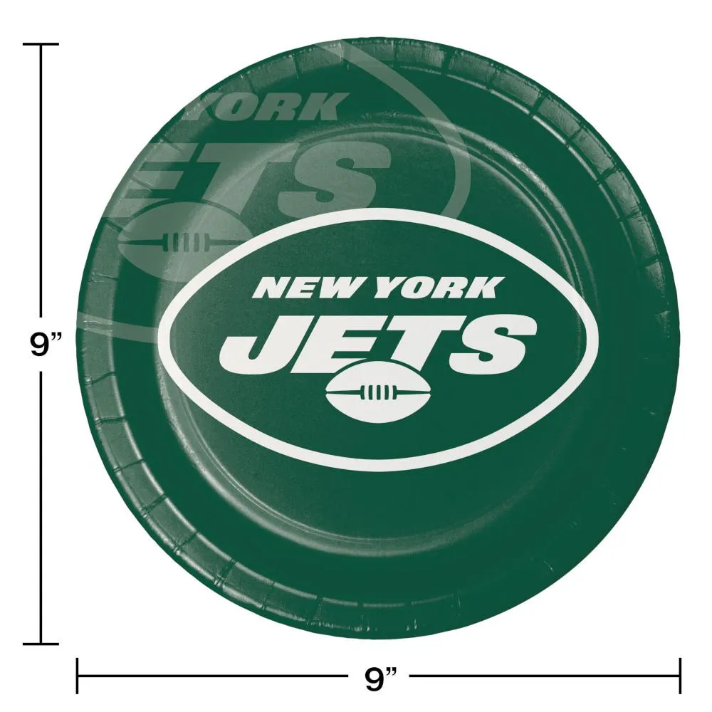 Bulk New York Jets Paper Dinner Plates (96 per Case)