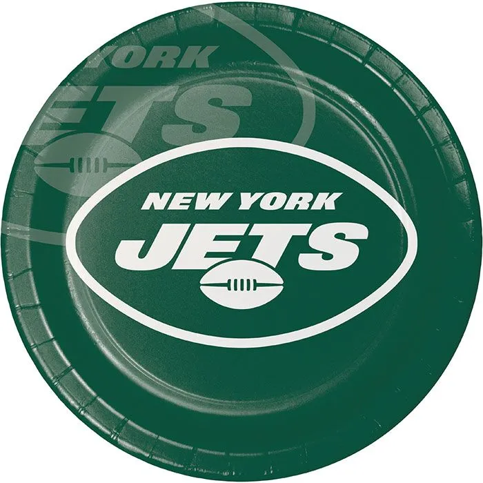 Bulk New York Jets Paper Dinner Plates (96 per Case)