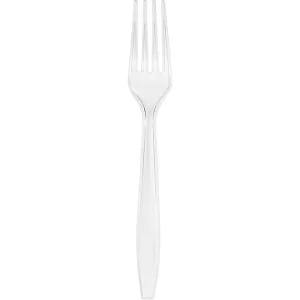 Bulk Pack of 100 Clear Plastic Forks