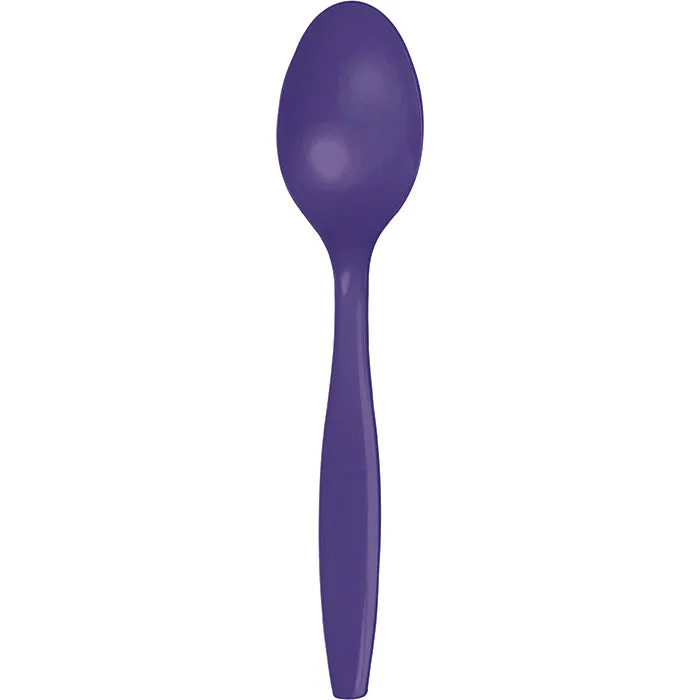 Bulk Purple Bulk Plastic Spoons (600 per Case)