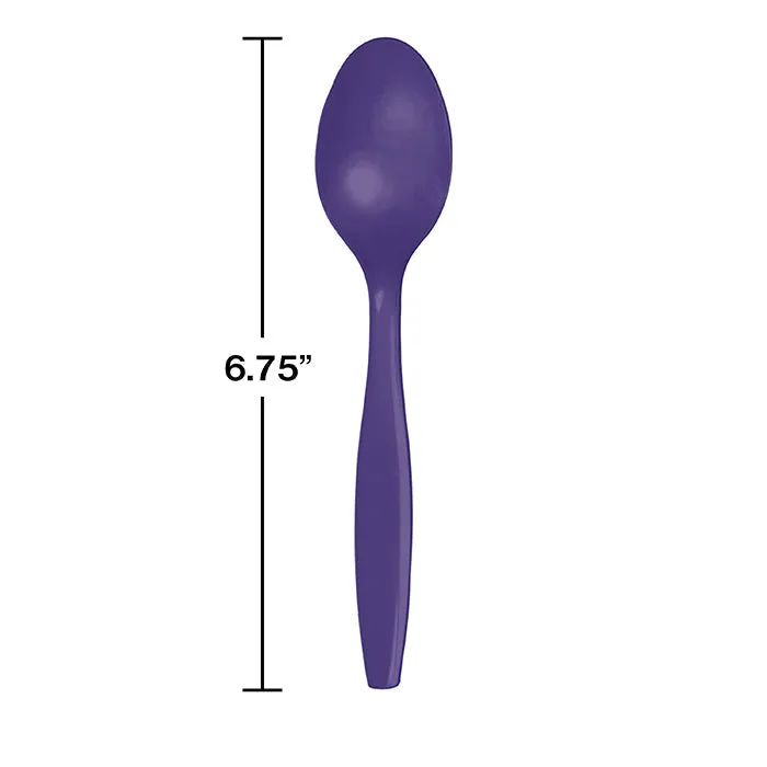 Bulk Purple Bulk Plastic Spoons (600 per Case)