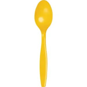 Bulk School Bus Yellow Plastic Spoons (288 per Case)