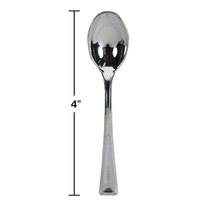 Bulk Silver Metallic Sensations Mini Spoons (288 per Case)