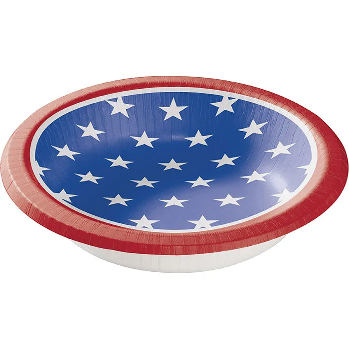 Bulk Stars and Stripes Paper Bowl (96 per Case)