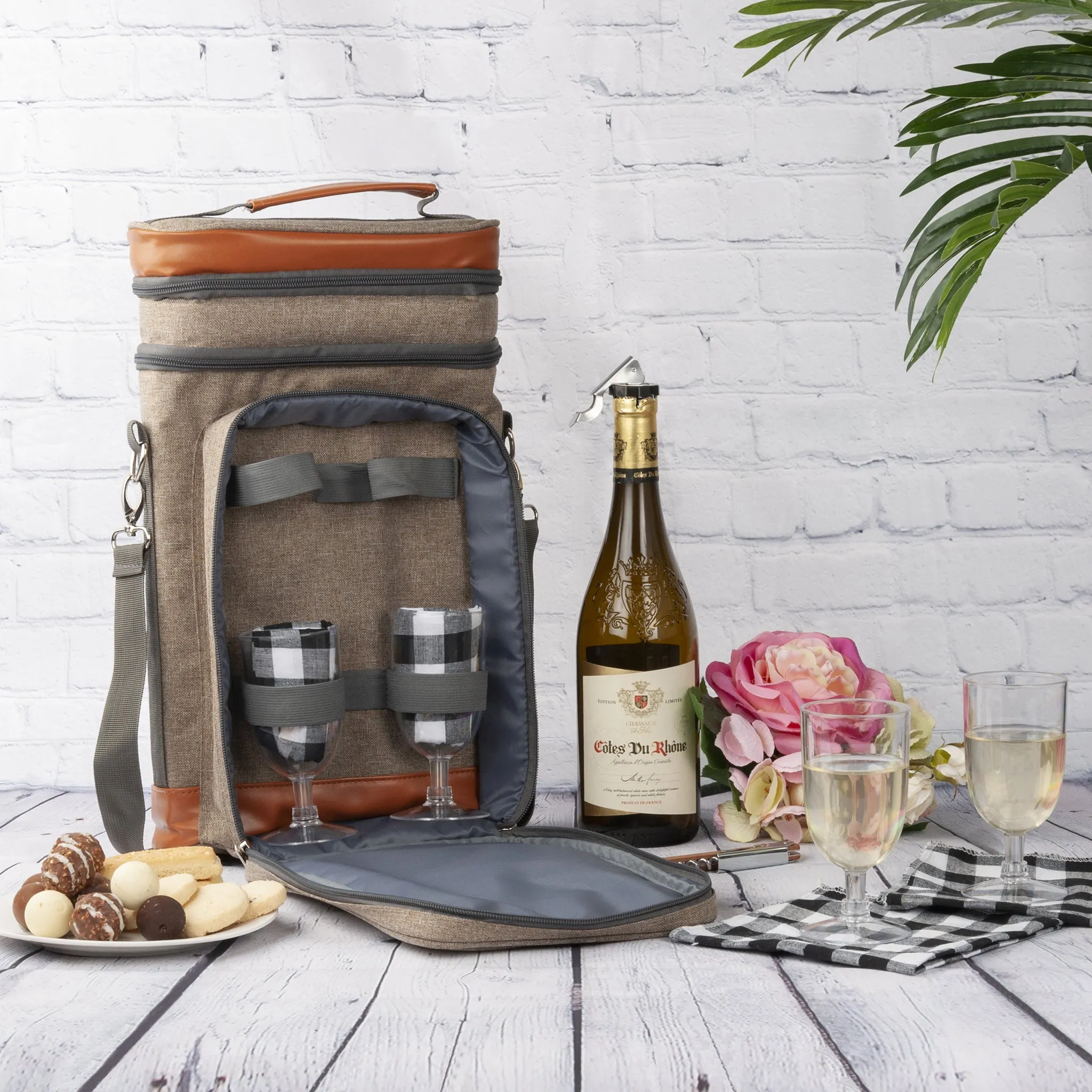 Contemporary 4 Person Wine Cooler Bag