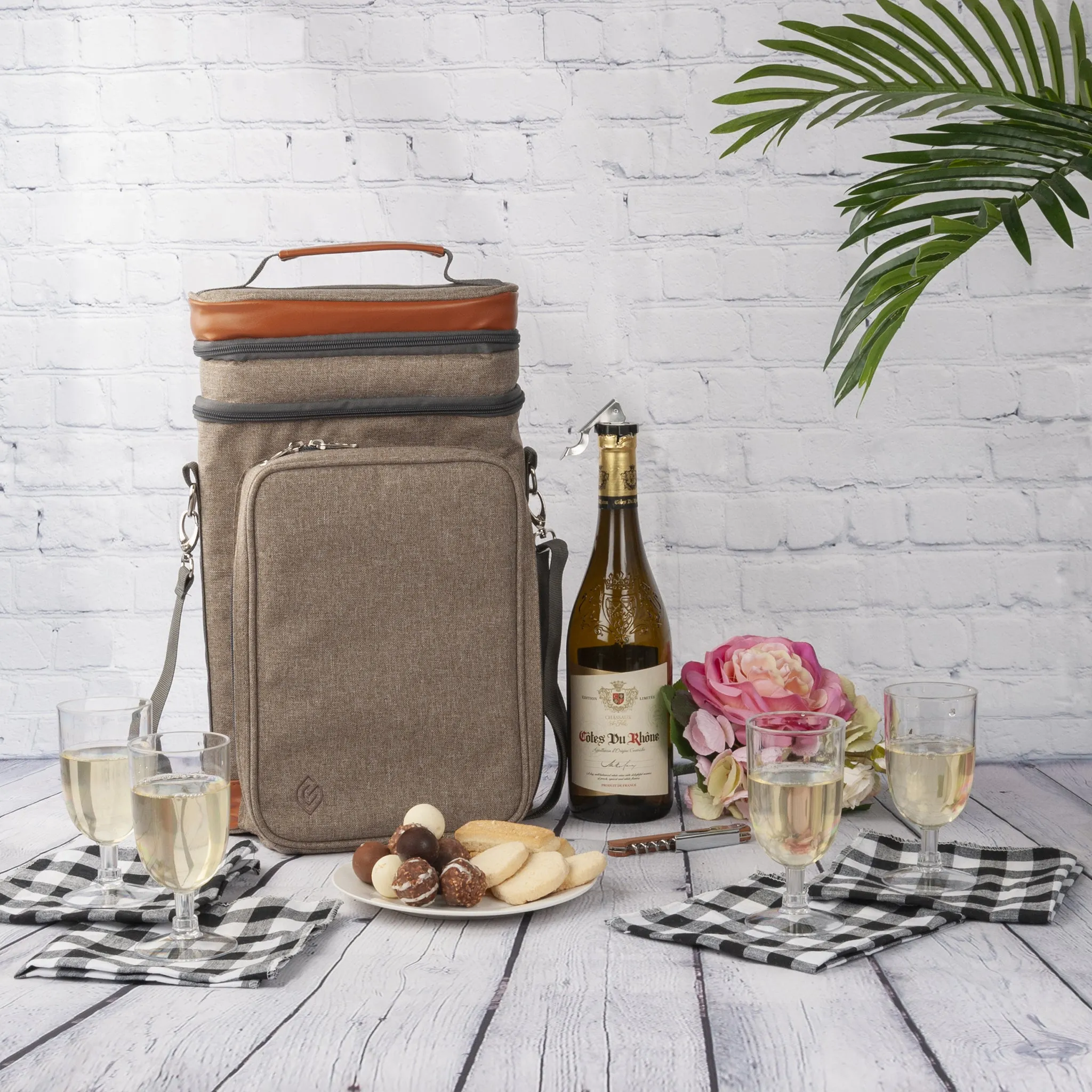 Contemporary 4 Person Wine Cooler Bag