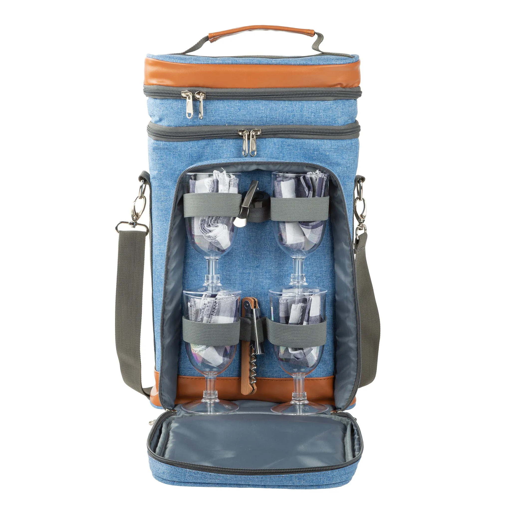 Contemporary 4 Person Wine Cooler Bag