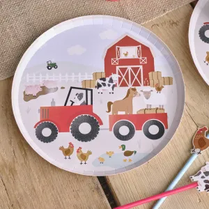 Farm Animals Party Paper Plates x 8