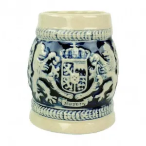 German Beer Stein Bayern Cobalt Blue Shot