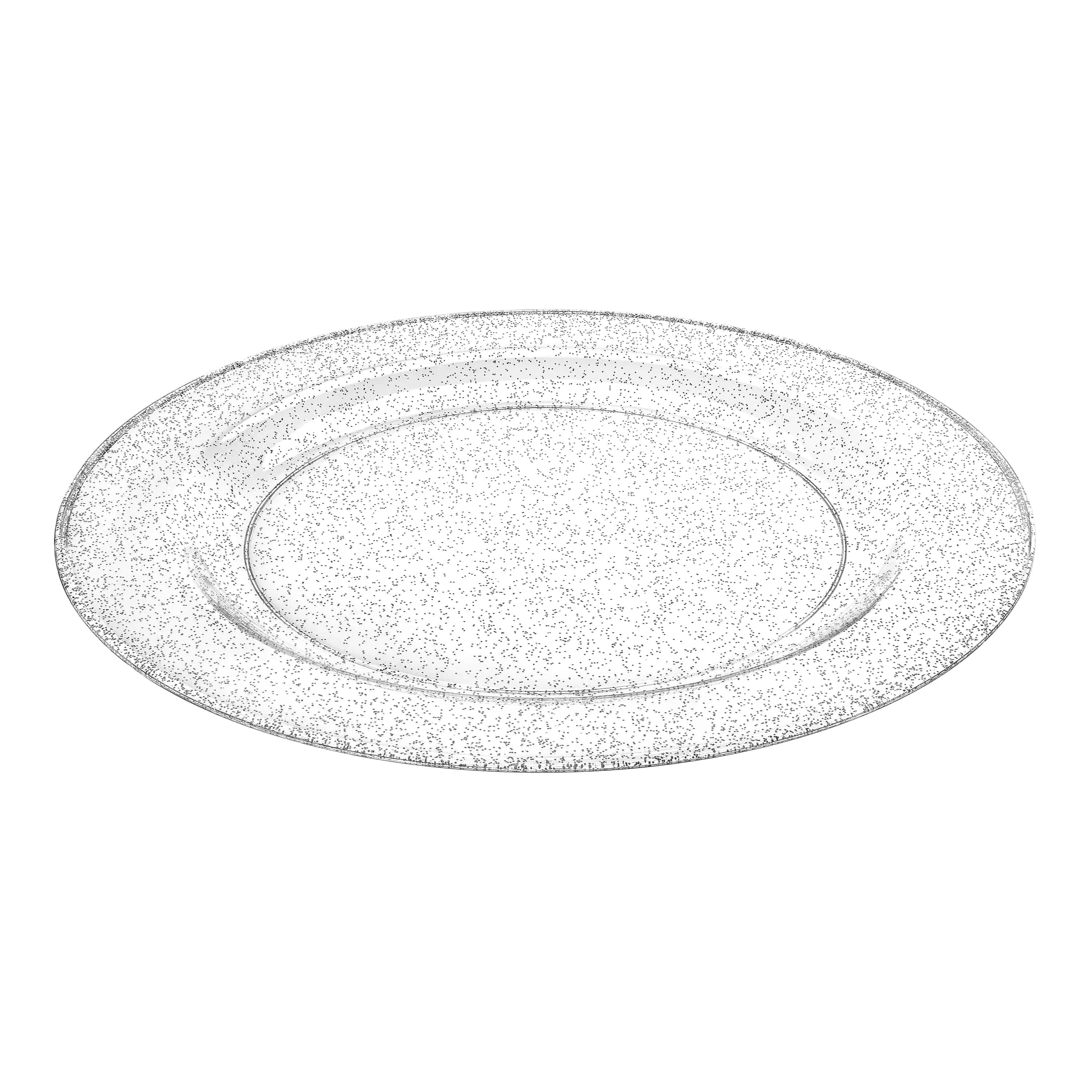 Glitter Premium Plastic Round Dinnerware