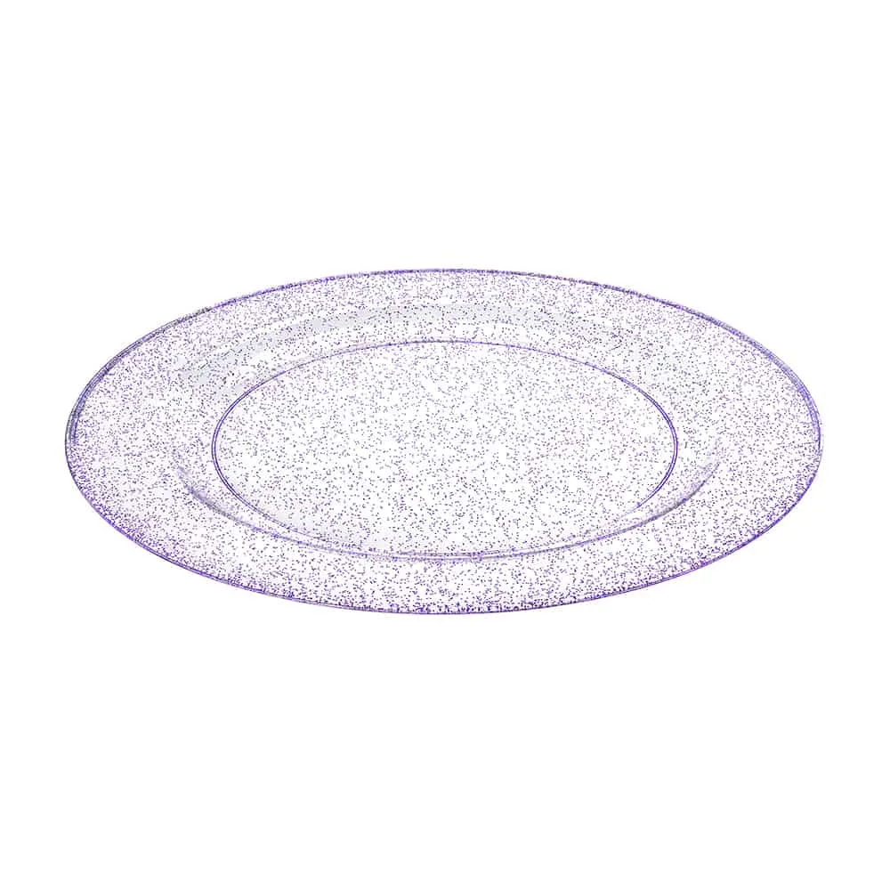 Glitter Premium Plastic Round Dinnerware