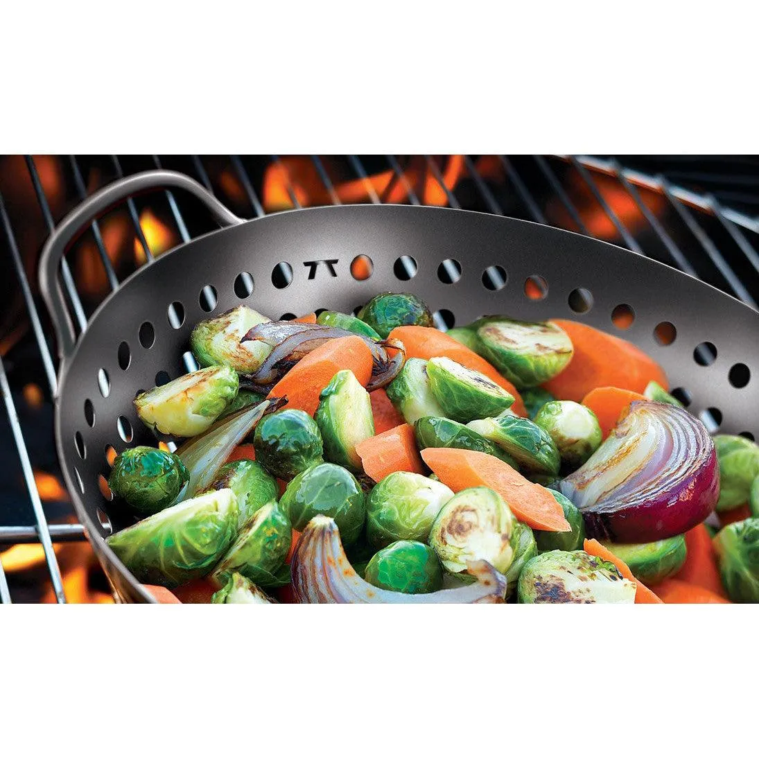 Outset Nonstick Round Grill Wok