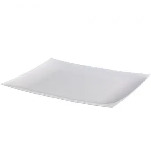 Pearl 11.75" Rectangular Plastic Entree Plates (Case Qty: 120)