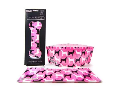 Pinky Dog Bowl Set