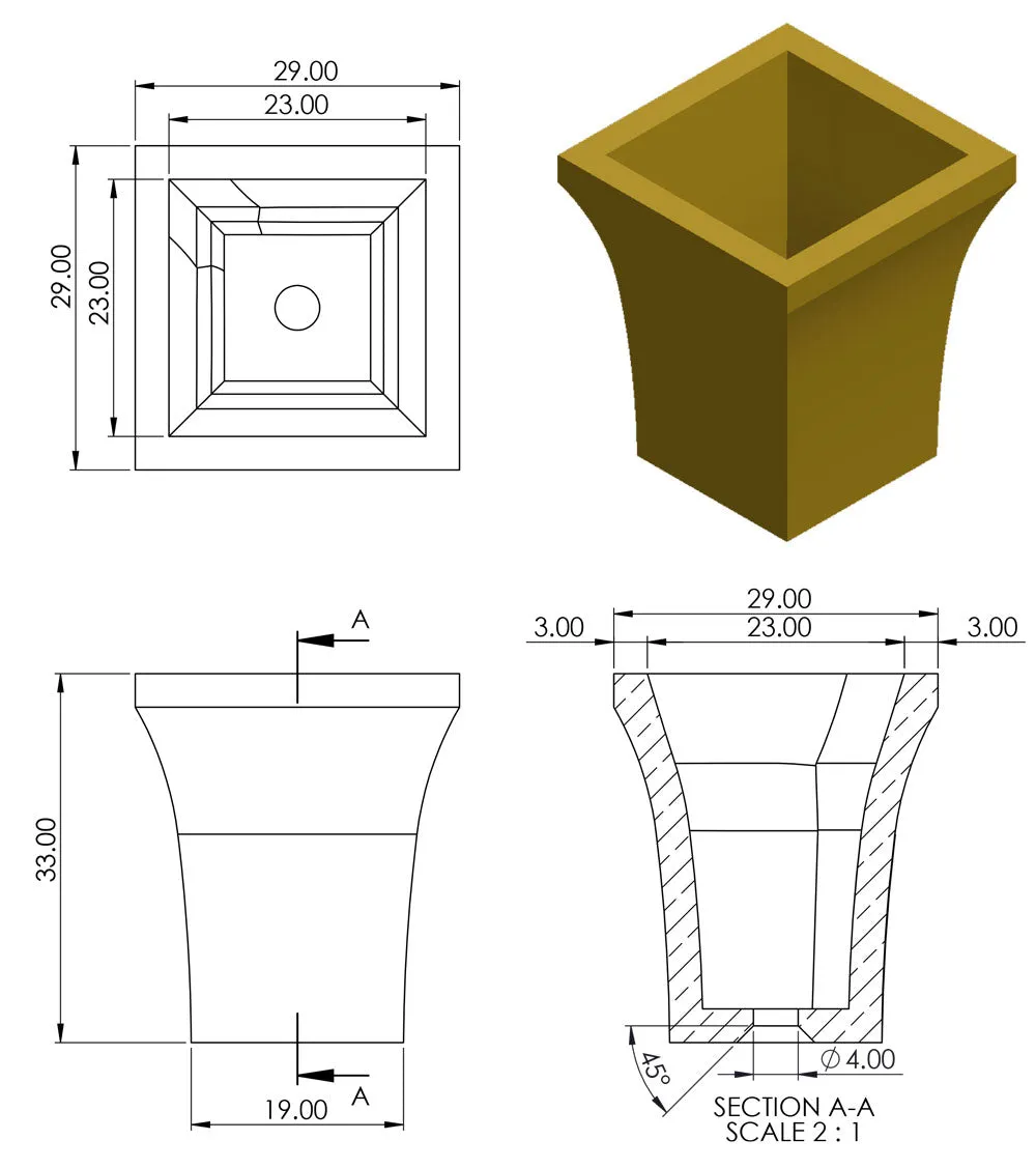 Shelbourne Square Brass Leg Cup