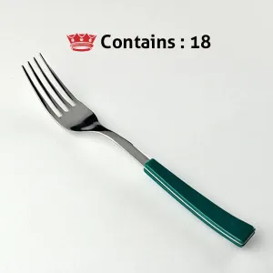 Svanera DESSERT FORK  GREEN  ELENA Number in box : 18