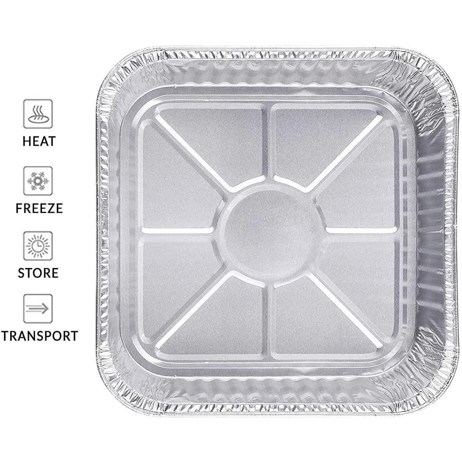 *WHOLESALE* Disposable Aluminum 9" Square Cake Baking Pan | 100 ct/case